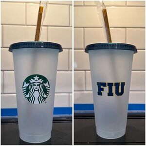 Starbucks | FIU, Florida International University iced cold coffee cup